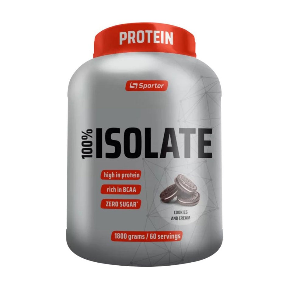 Ізолят сироваткового протеїну Sporter 100% Isolate Печиво з кремом, в порошку, 1.8 кг